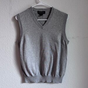 Brooks Brothers Sweater Women’s Gray Knit Supima Cotton Sleeveless Shell Small
